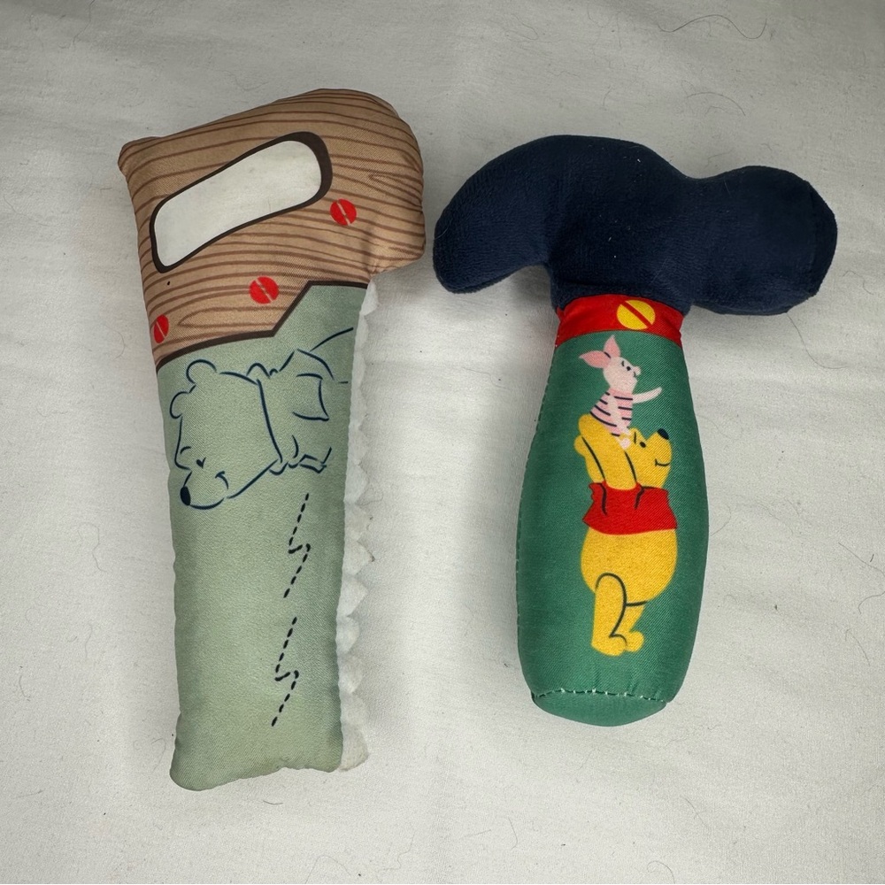 Disney Winnie the Pooh and Tigger Plush Hammer Building Toys Baby Soft Sensory